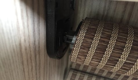Spring pin clicked into position